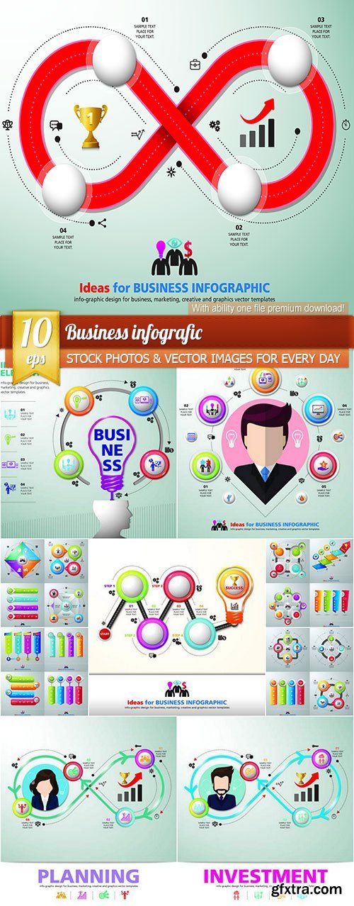 Business infografic, 10 x EPS
