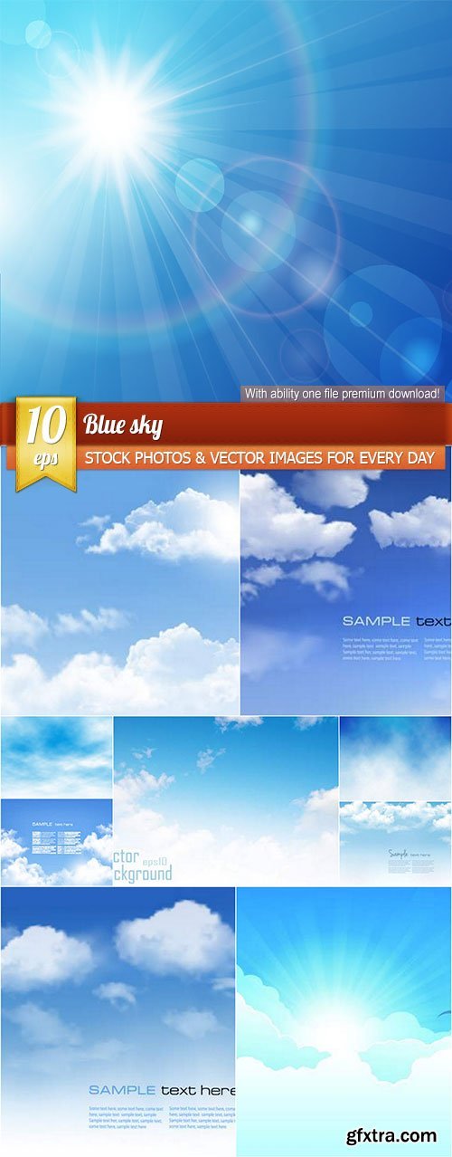 Blue sky, 10 x EPS