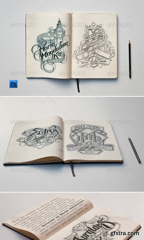 GraphicRiver - Sketch Book Mockups 5916584