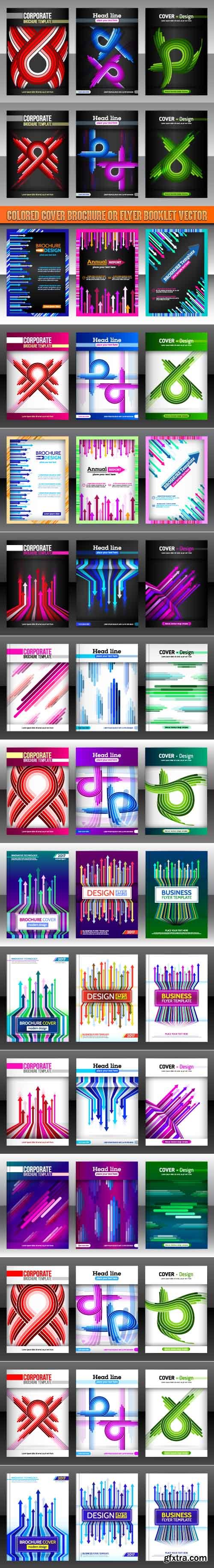 Colored cover brochure or flyer booklet vector