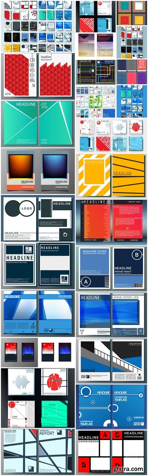 Abstract Cover Template Design - 28 Vector