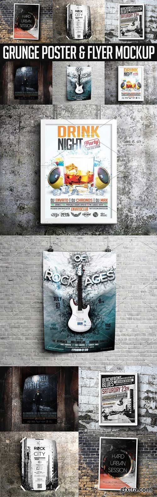 CM - Grunge Poster & Flyer Mockup 1172863