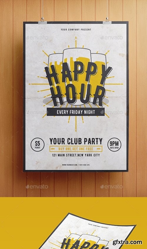 GraphicRiver - Happy Hour Flyer 17278604