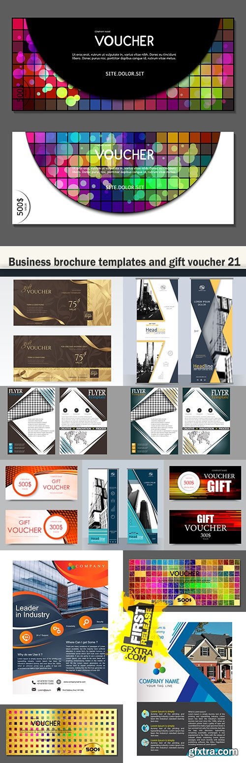 Business brochure templates and gift voucher 21