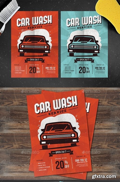 GraphicRiver - Car Wash Service Flyer 19221516