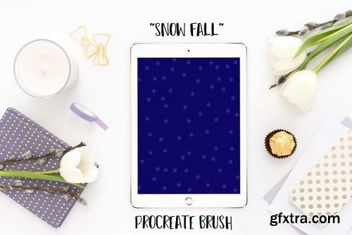 CM - Snowfall Procreate Brush - iPad Pro 1238805