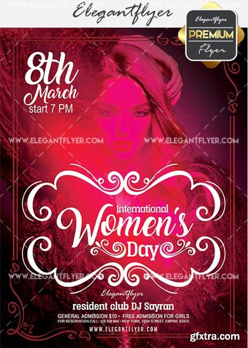 International Women’s Day V8 Flyer PSD Template + Facebook Cover