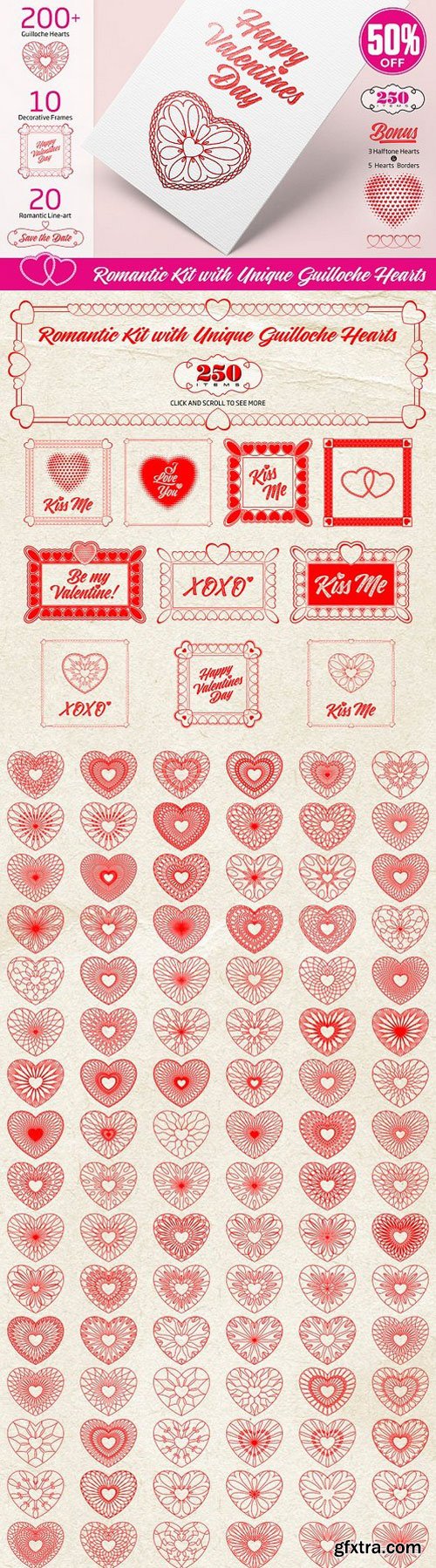 CM - Romantic Kit with Guilloche Hearts 1222938