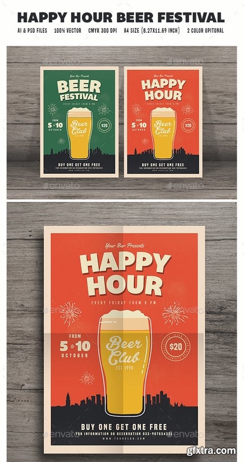 GraphicRiver - Happy Hour Beer Festival Flyer 18243600