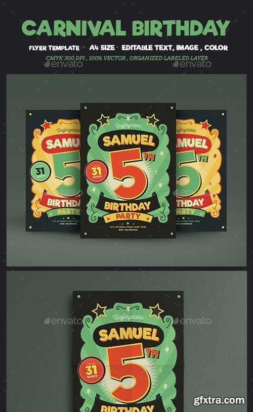 GraphicRiver - Carnival Birthday Party 15209292