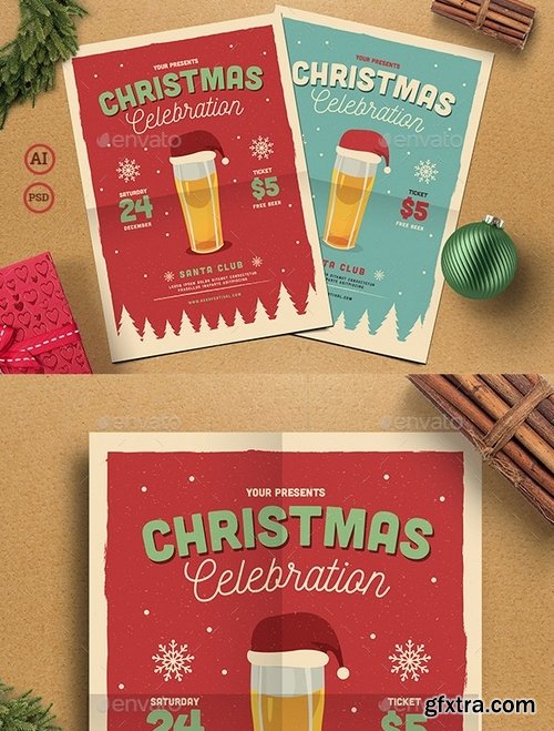GraphicRiver - Christmas Beer Party Flyer 18800280