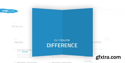 ThemeForest - Difference - CV/RESUME TEMPLATE (Update: 9 June 16) - 15368490