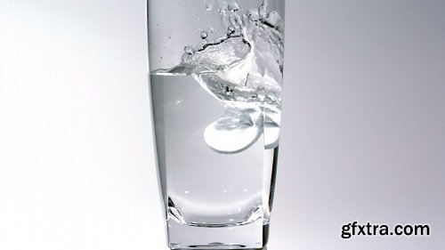 Slow motion water seltzer tablet