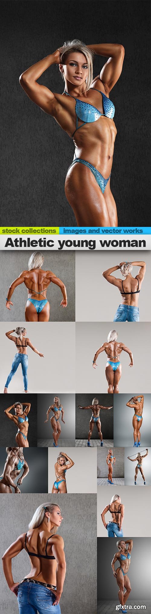 Athletic young woman, 15 x UHQ JPEG
