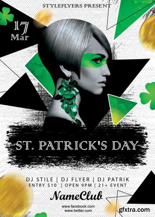 St. Patrick’s Day V15 PSD Flyer Template with Facebook Cover