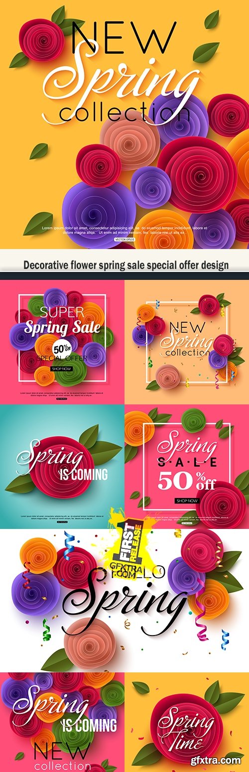 Decorative flower spring sale special offer design