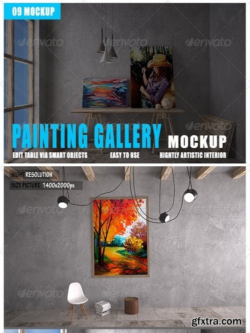 GraphicRiver - Painting Gallery Mockup 8170053