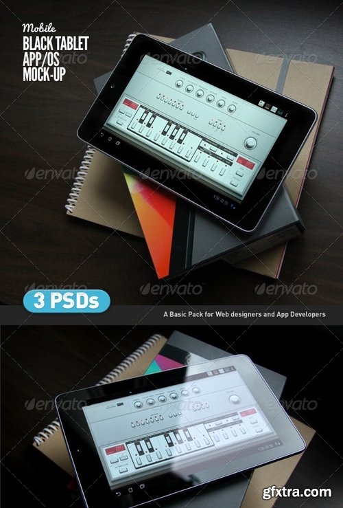 GraphicRiver - Black Tablet Android GUI App Mock-Up 4630361