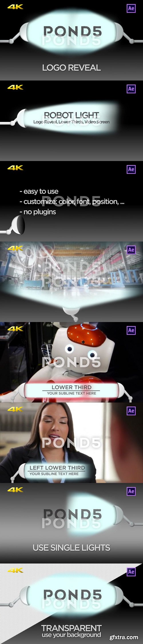 Pond5 - Robot Light Logo Reveal - Lower Thirds - Video Projection 72408387