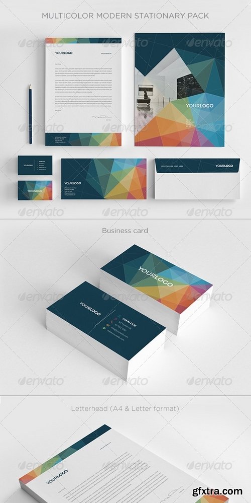 GraphicRiver - Multicolor Modern Stationery Pack 7281036