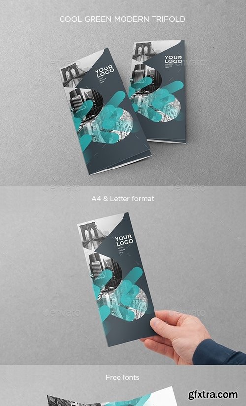 GraphicRiver - Cool Green Modern Trifold 16918204