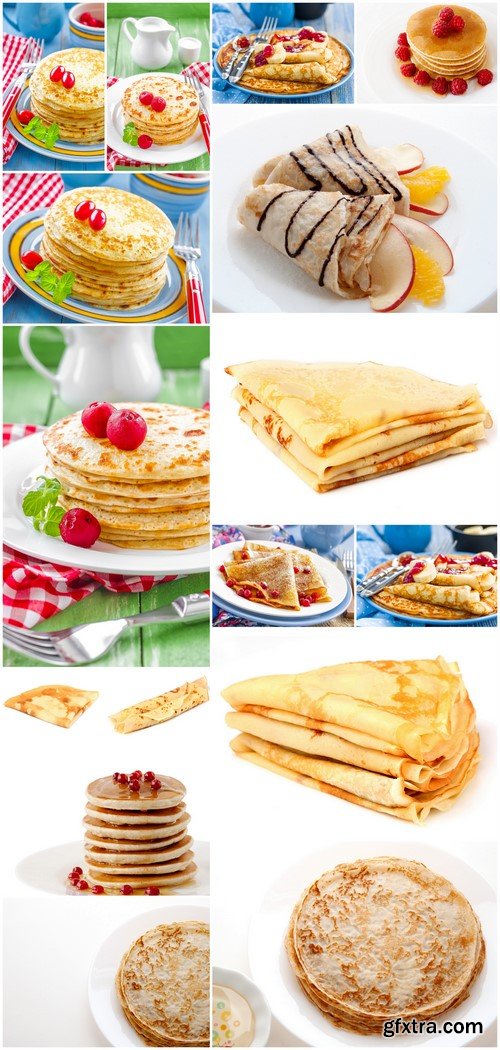 Thin pancakes folded stack 16X JPEG