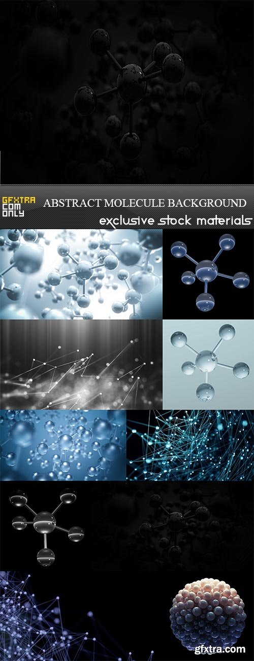 Abstract molecule background, 10 x UHQ JPEG