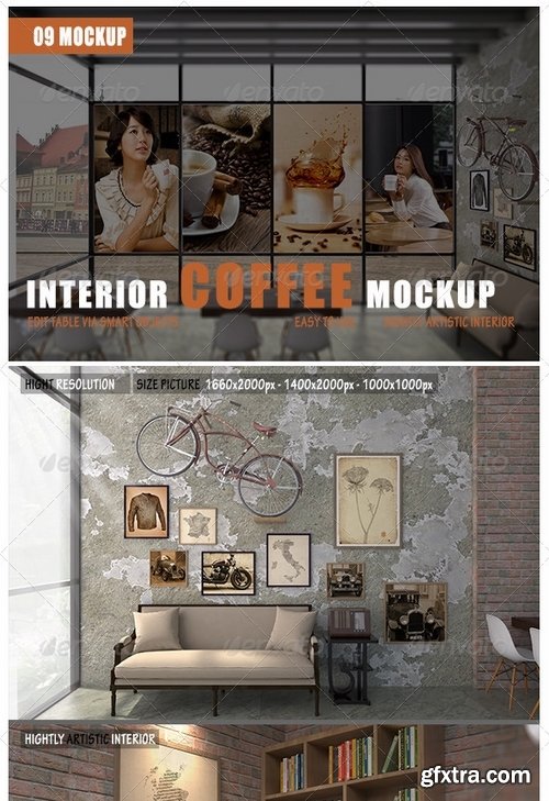 GraphicRiver - Interior Coffee Mockup 7805640
