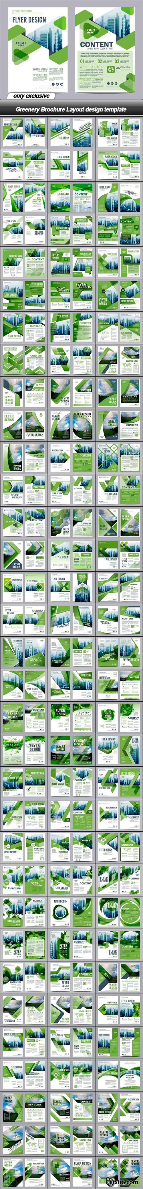Greenery Brochure Layout design template - 100 EPS