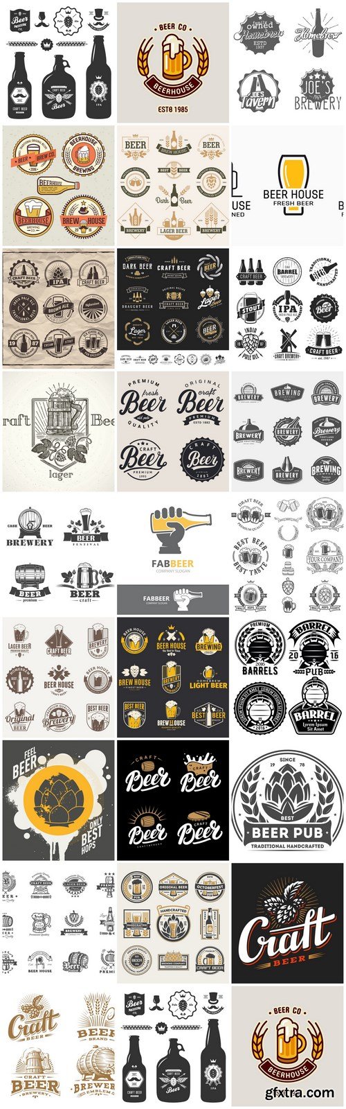 Craft Beer Logo Template - 25 Vector