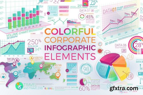 CreativeMarket Colorful Corporate Infographics 1241434