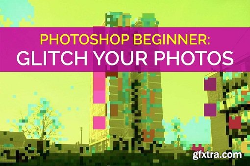Create Glitch Effects in Photoshop with Selection, Resize & Colour Adjustment Tools