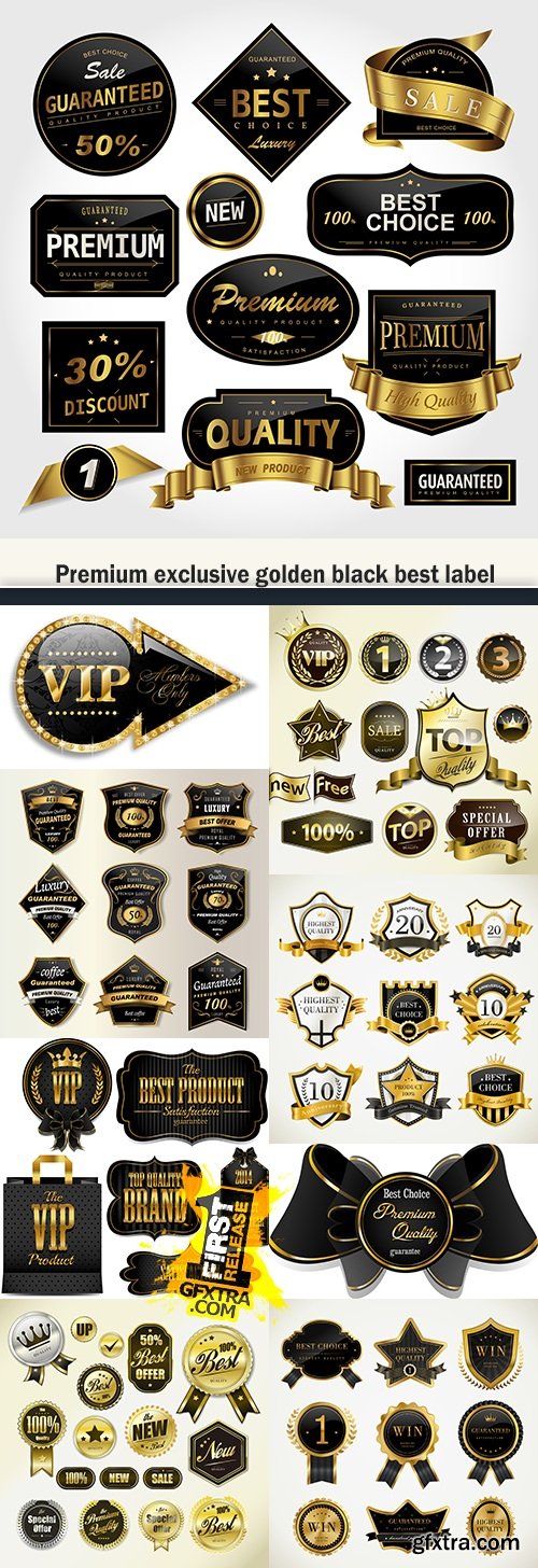 Premium exclusive golden black best label