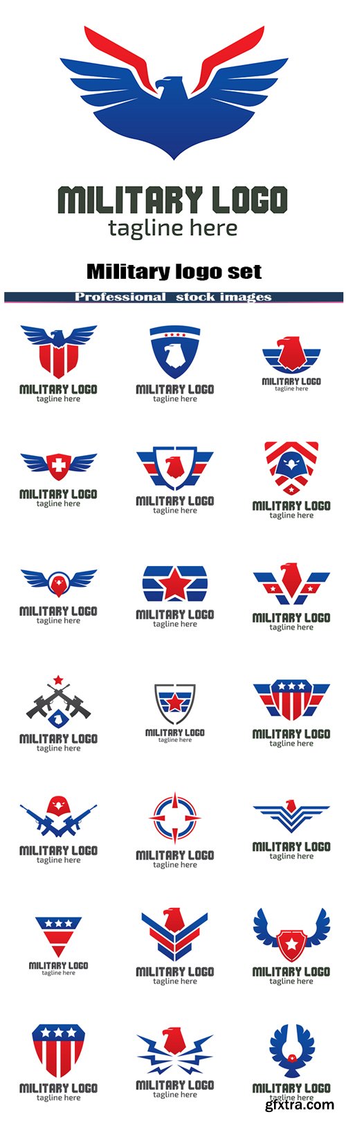 Military logo set