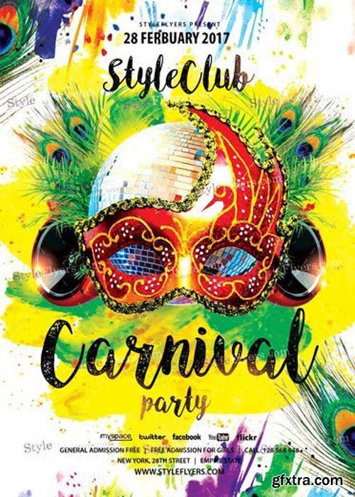 Carnival Party V16 PSD Flyer Template