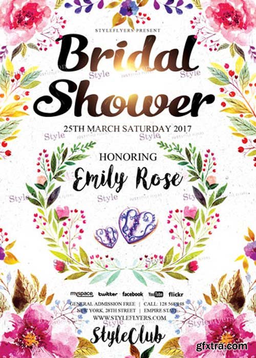 Bridal Shower V7 PSD Flyer Template