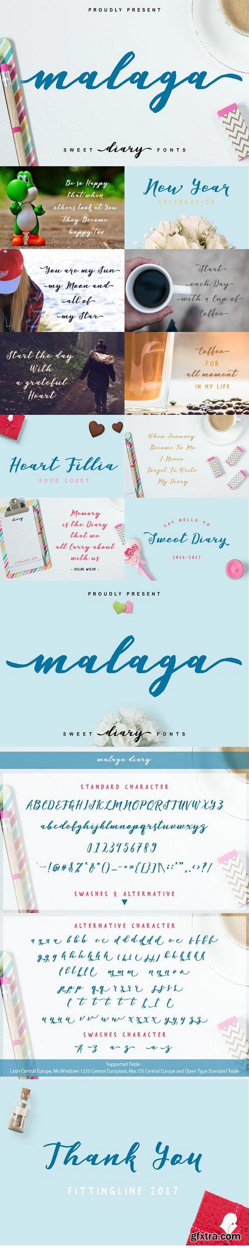 CM - Malaga Diary | A Sweet Diary Fonts 1145722