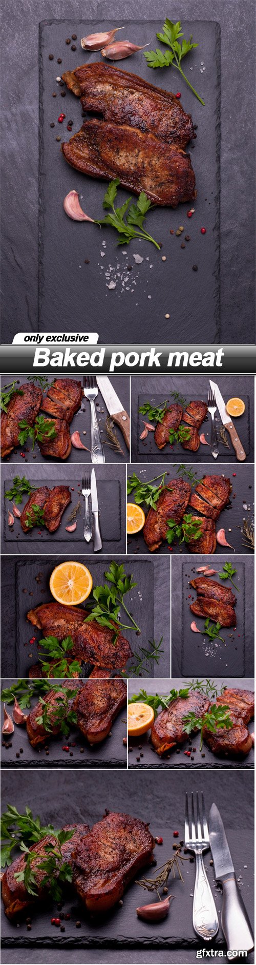 Baked pork meat - 9 UHQ JPEG