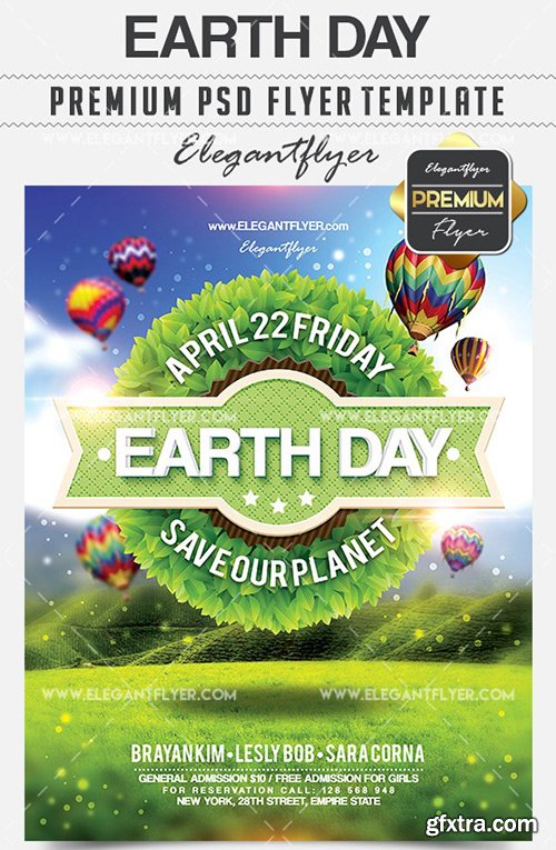Earth Day – Flyer PSD Template + Facebook Cover