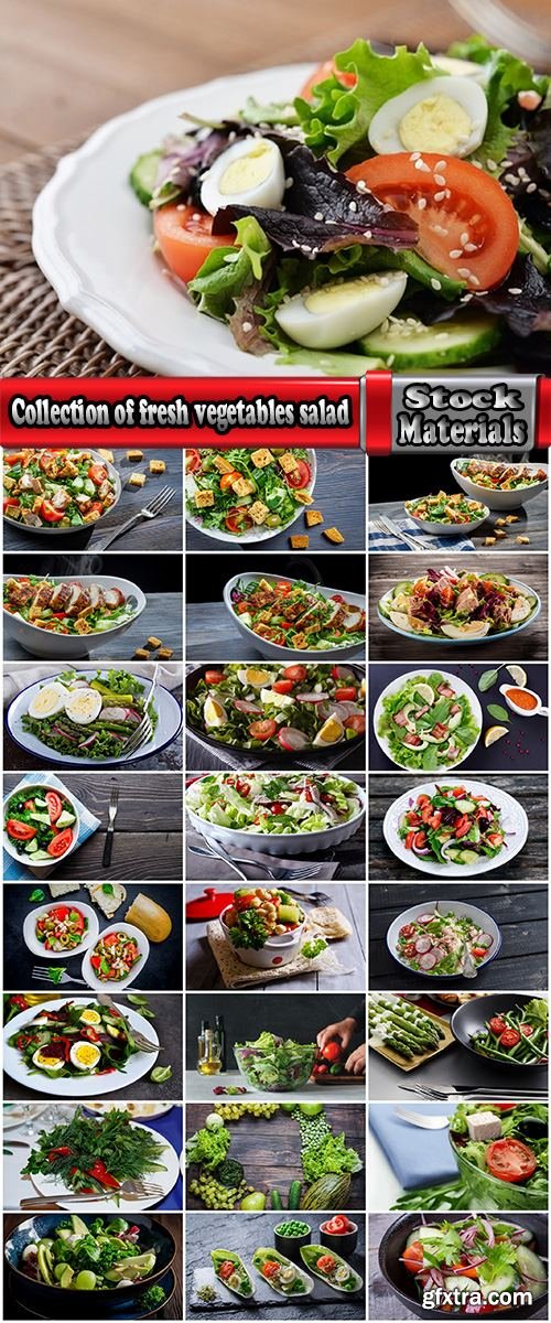 Collection of fresh vegetables salad vitamin wholesome food green tomato cucumber radish 25 HQ Jpeg