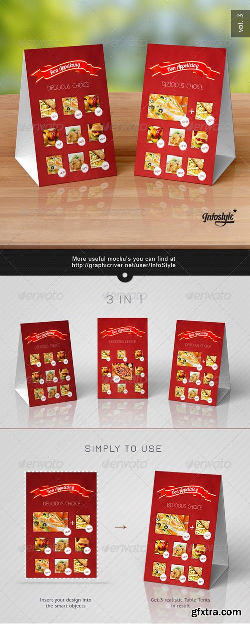 GraphicRiver - Paper Table Tent Mock-up Template Vol.3 2677853