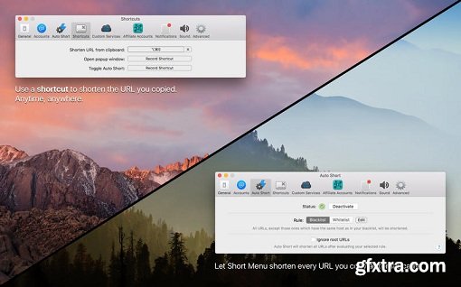 Short Menu: Powerful URL Shortener 2.4 (Mac OS X)