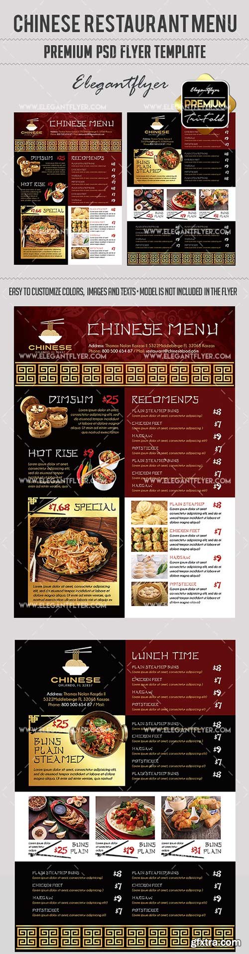 Chinese Restaurant Menu – Premium Flyer PSD Template