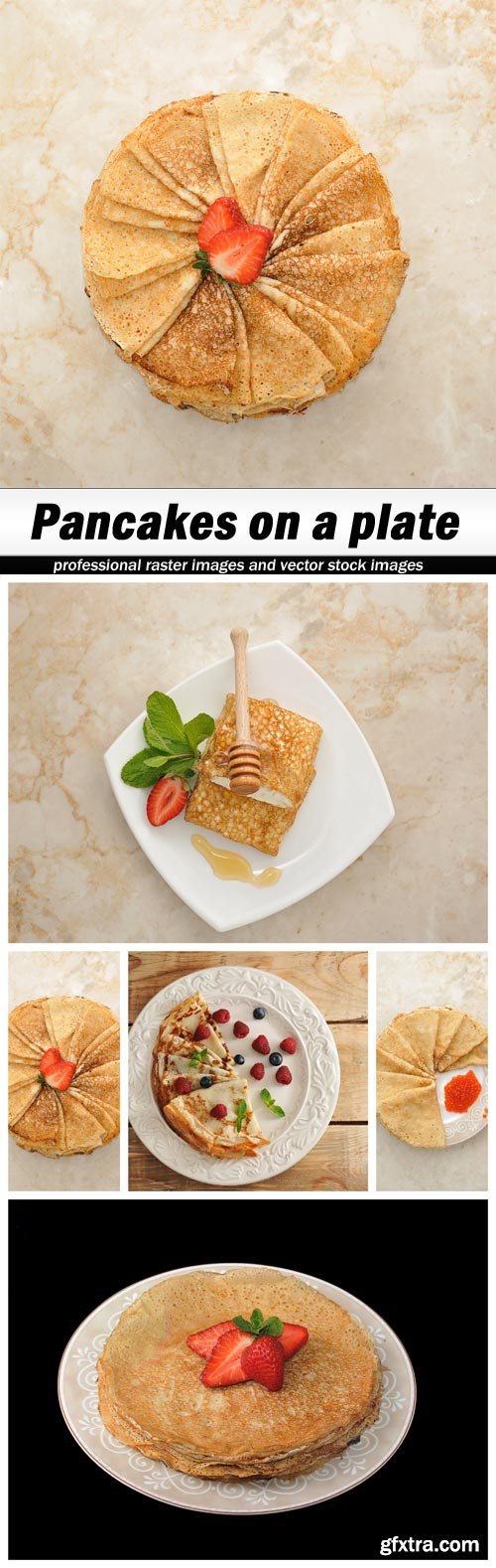 Pancakes on a plate - 5 UHQ JPEG