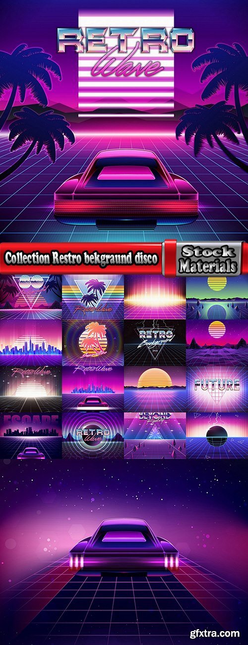 Collection Restro bekgraund disco party flyer banner cover Invitation card 18 EPS