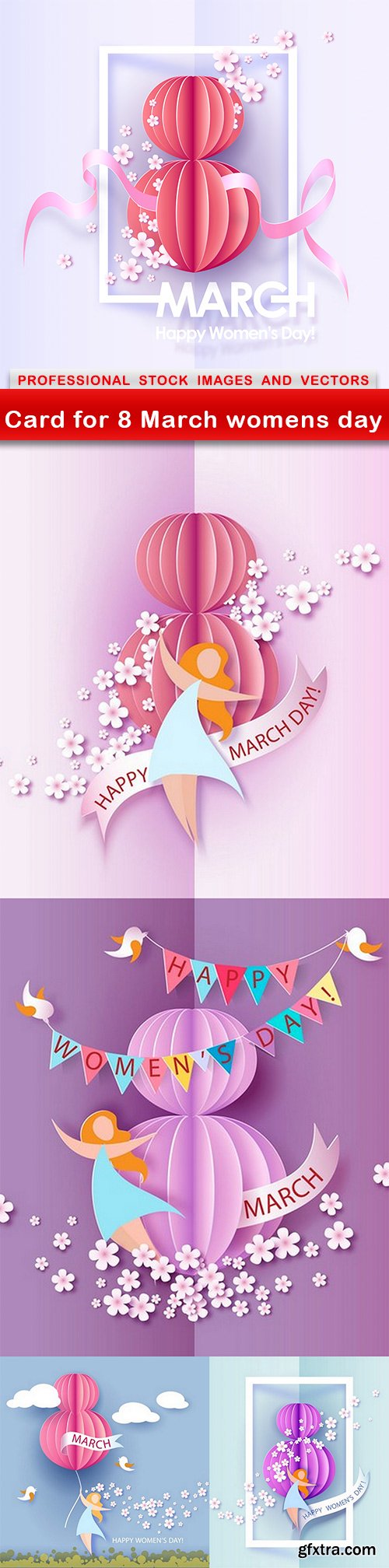 Card for 8 March womens day - 5 EPS