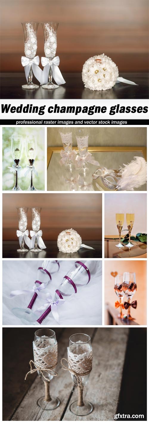 Wedding champagne glasses - 7 UHQ JPEG