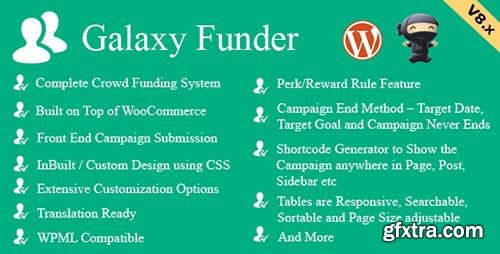 CodeCanyon - Galaxy Funder v8.8 - WooCommerce Crowdfunding System - 7360954