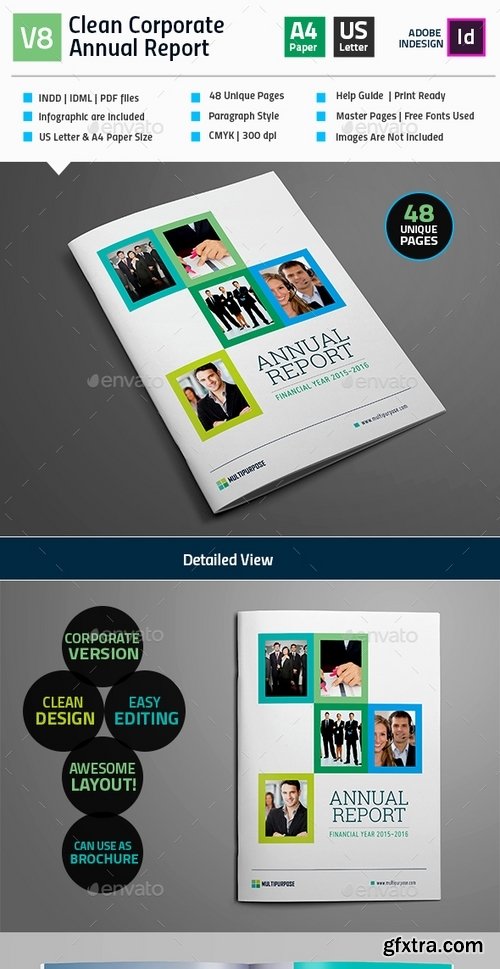GraphicRiver - Clean Annual Report Brochure_Indesign Layout_V8 16213929