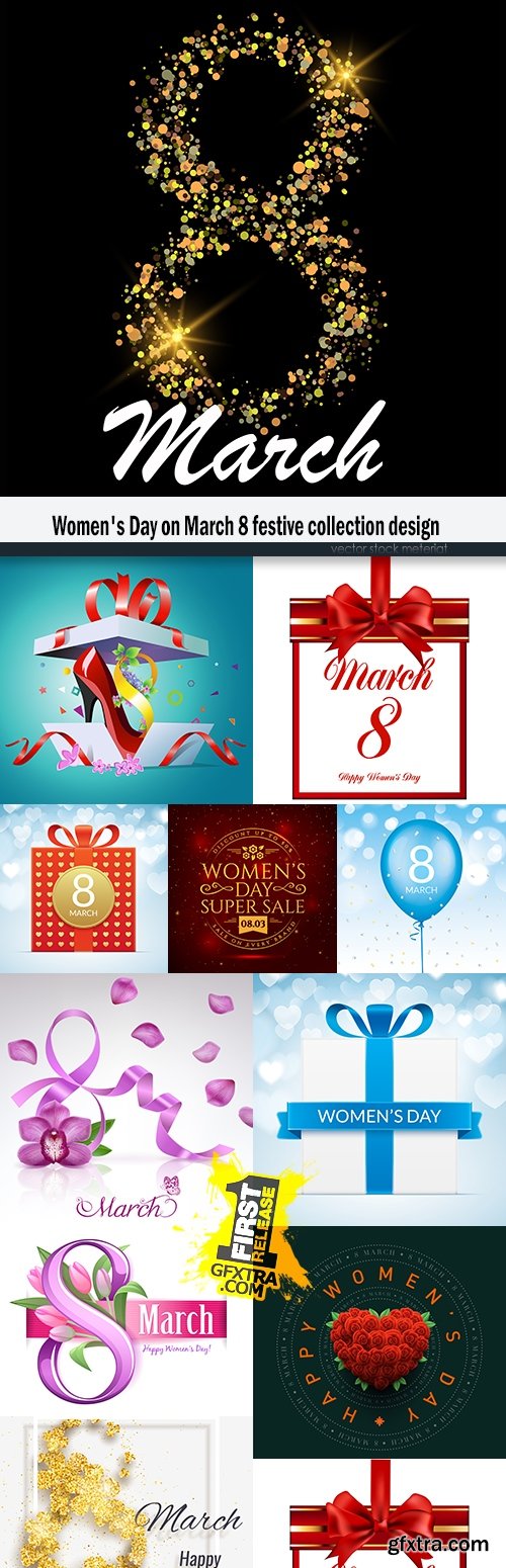 Women\'s Day on March 8 festive collection design